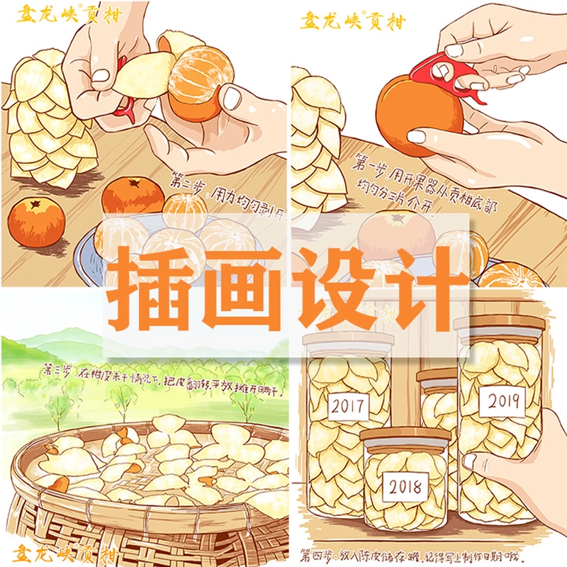 插画设计代画手绘人物国潮定制原创海报形象红包封面动漫绘本文创